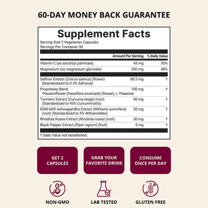 Psychiatrist-Recommended Clinical Dose Saffron [88.5mg]