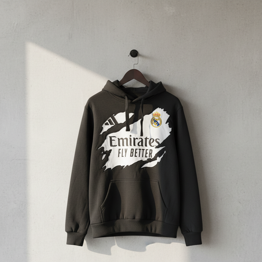 Black Madrid Breakthrough Jersey Hoodie