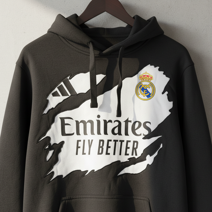 Black Madrid Breakthrough Jersey Hoodie