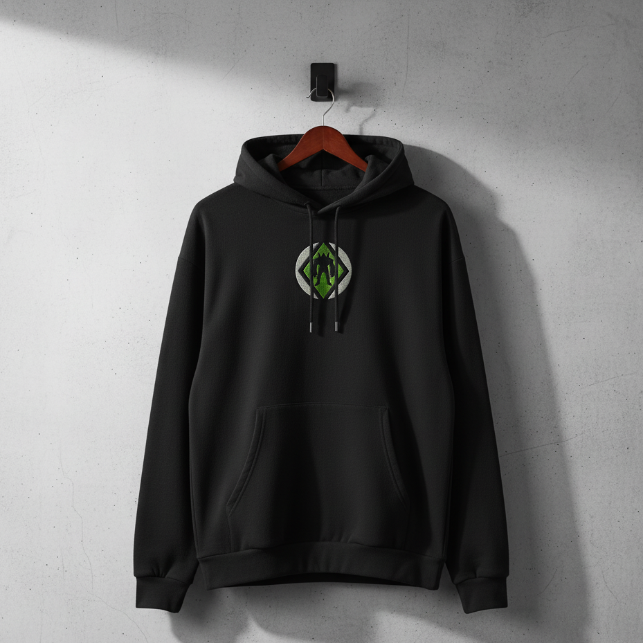 Alien Box Logo Embroidered Hoodie