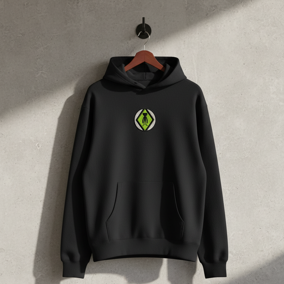 Alien Box Logo Embroidered Hoodie