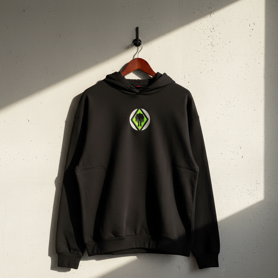 Alien Box Logo Embroidered Hoodie