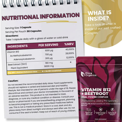 Beetroot + Vitamin B12 Dual Power Capsules