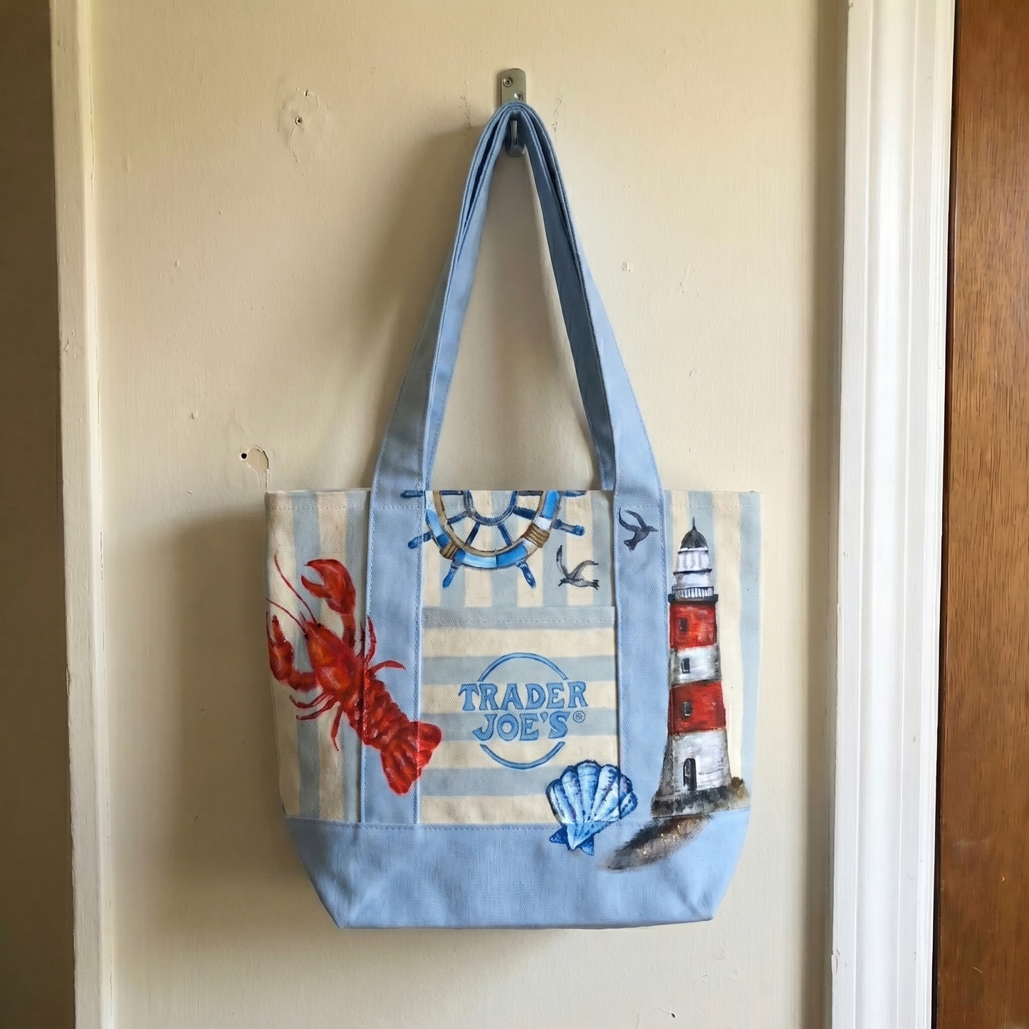 Custom Striped "Joes" Tote Bags