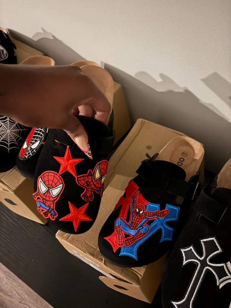 Spidey Black Patch Clogs